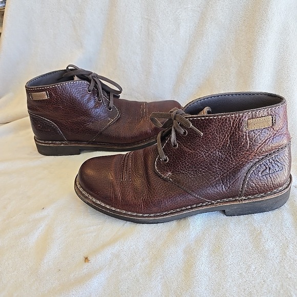Clarks Men\'s Brown Leather Chukka‎ Boots Pebbled Leather Design Size 11M main image 15